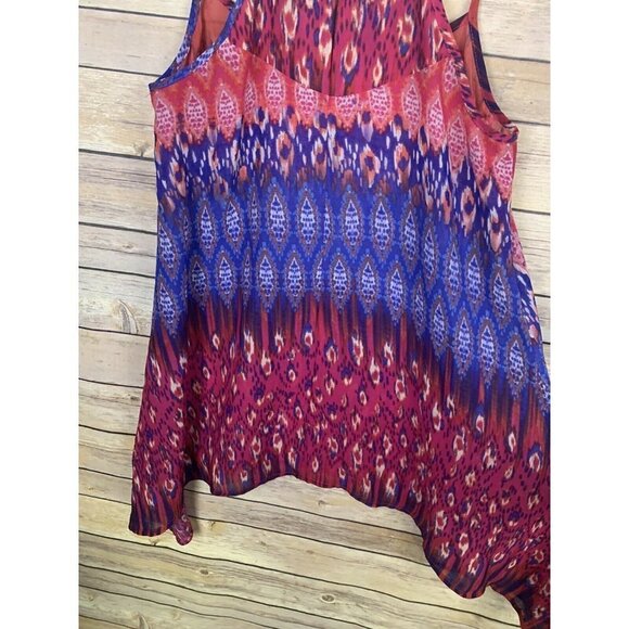 Maurices XS Asymmetric Tank Boho Sheer Top Tunic - Picture 5 of 8